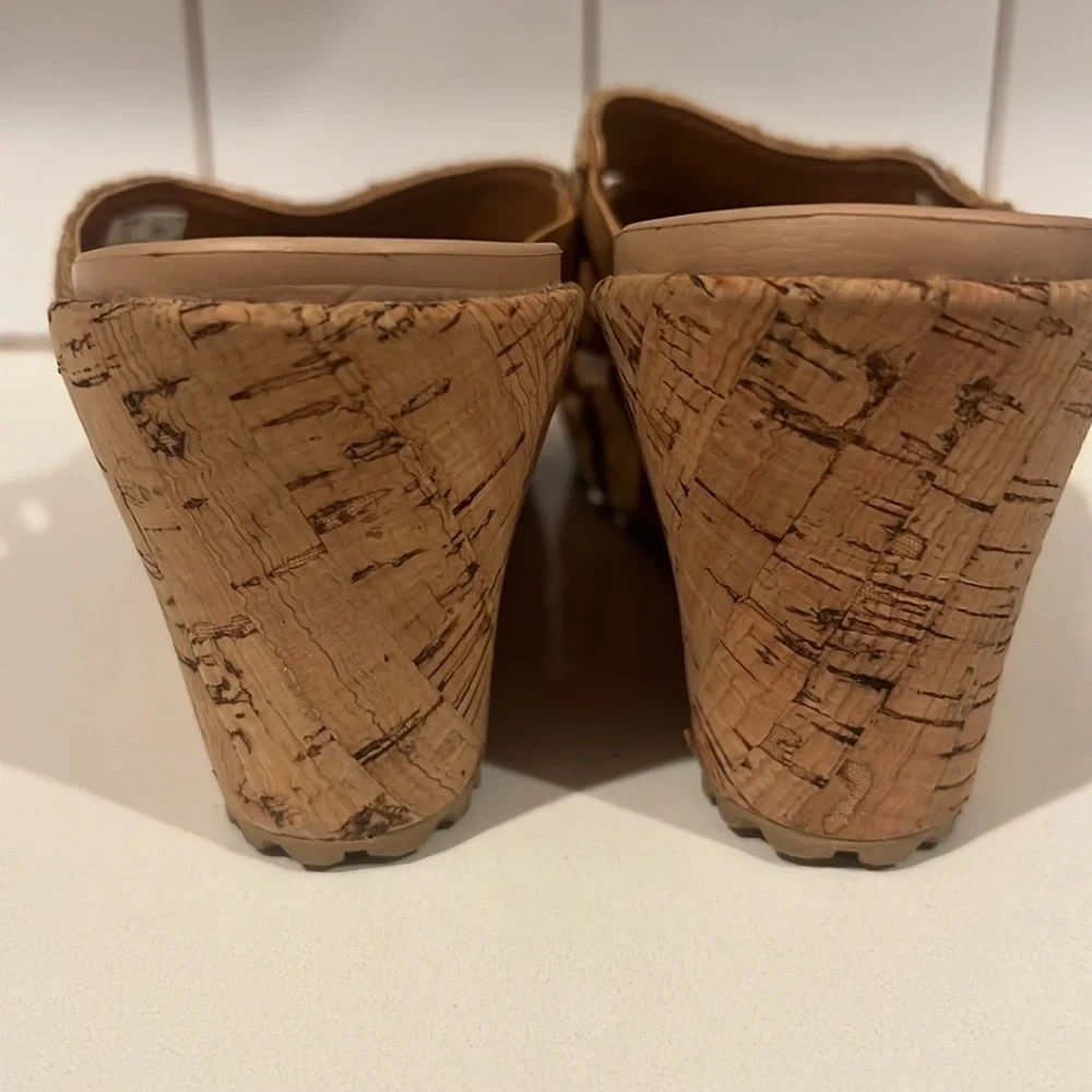 Crocs Cork Wedge Sandals Brown Blake Snake Print Strappy Wedges Size 6 worn once - Picture 3 of 6